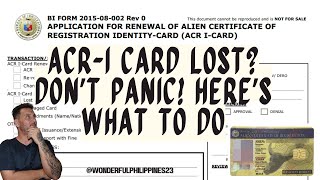 ACR-I Card Lost? Don’t Panic! Here’s What to Do