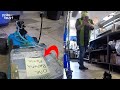 Guy uses a rc car for buying bananas from a grocery store