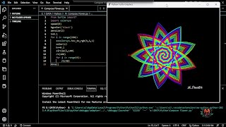 Python turtle animation Colorful Hexagon 🎡 Using python turtle animation #python #animation #shorts