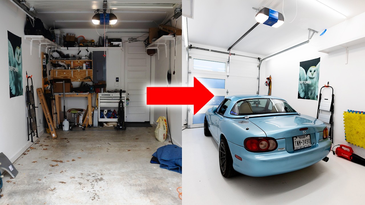 i built my DREAM garage workspace - YouTube