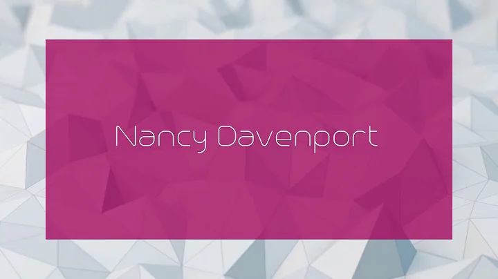 Nancy Davenport - appearance