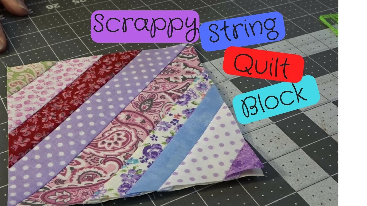 How to Make A Scrappy String Quilt Block - YouTube