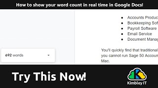 How to see your word count in real time in Google Docs