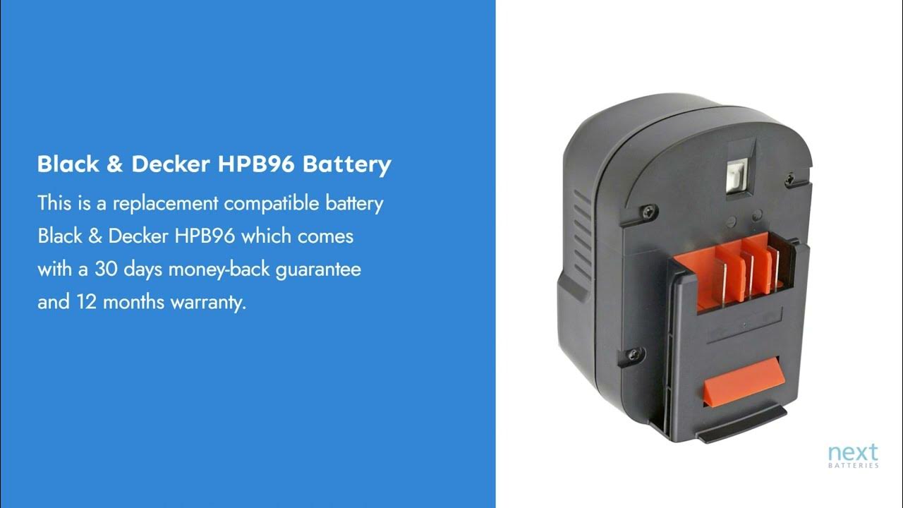 Black & Decker HPB96 Battery YouTube