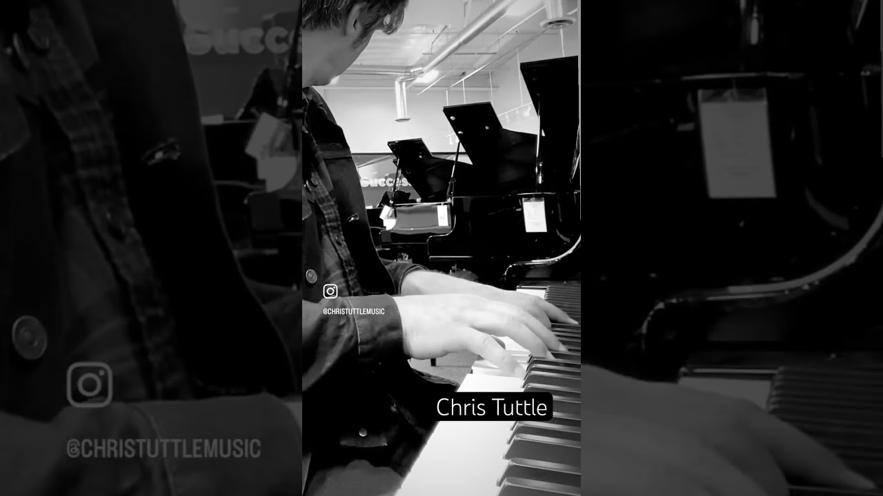 ￼ Playing piano at a piano store in Los Angeles￼ with Chris Tuttle  