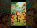 🐒 Tingu Bandar Ka Funny Dance 😂 | Kids Rhymes #shorts #ai #songsforkids #funny