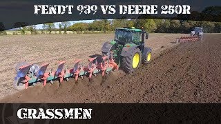 GRASSMEN - Fendt 939 vs John Deere 250r ploughing