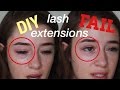 DIY LASH EXTENSION FAIL//I CUT OFF MY LASHES