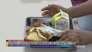 Horry County mom upset over 15 minute school lunch period