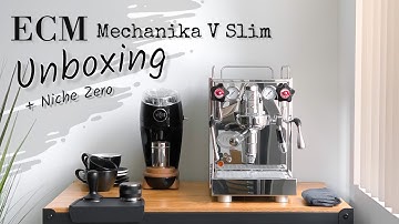 ECM Mechanika V Slim Espresso Machine Unboxing + Niche Zero Coffee Grinder