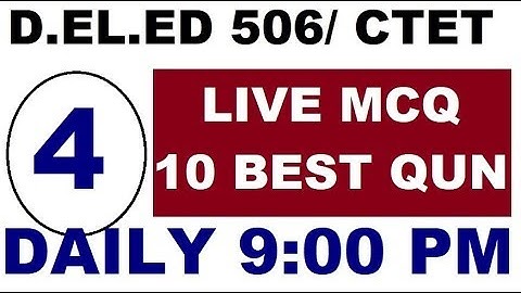#4. MCQ Course 506 NIOS D.EL.ED / CTET- Understanding children in inclusive context | Online Partner