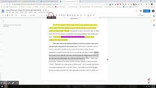 Research Assignment #9: Editing the Rough Draft