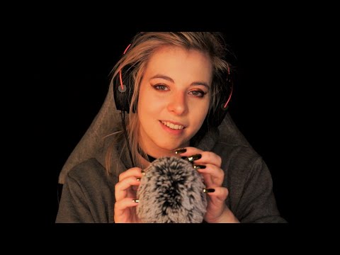 ASMR | 1h Fluffy Mic Scratching, Breathing, Ear Blowing, Tongue Clicking - bassy, no talking