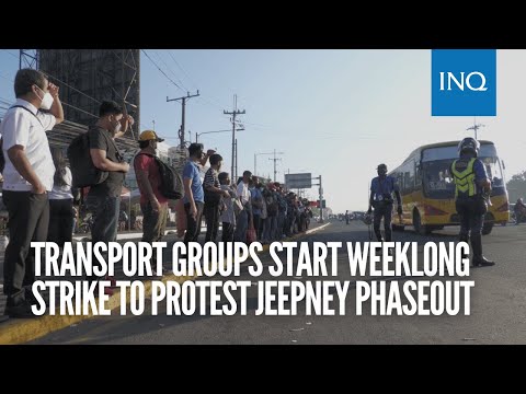 Transport groups start weeklong strike to protest jeepney phaseout