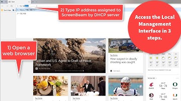 ScreenBeam Connecting to an ethernet network