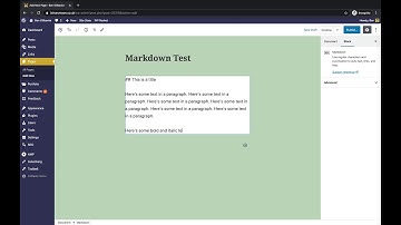 WordPress Gutenberg Markdown Example