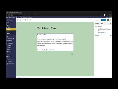 WordPress Gutenberg Markdown Example