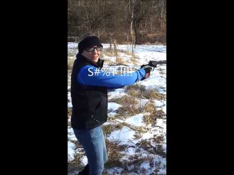 Cute Blonde Shooting Colt Python