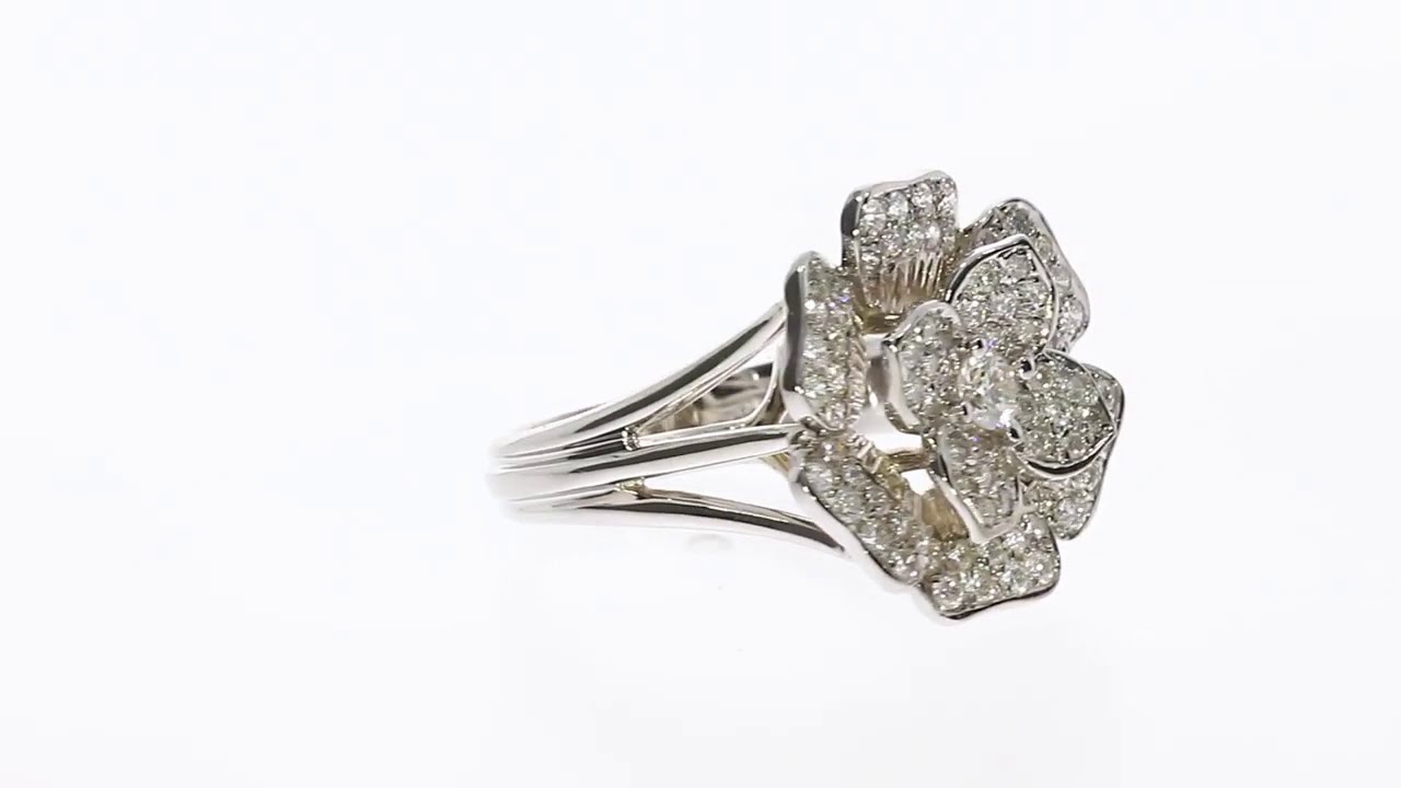 Diamond Designer Ring "Crystal Rose" by YB Soul Jewelry Company 💎 RD00833-1