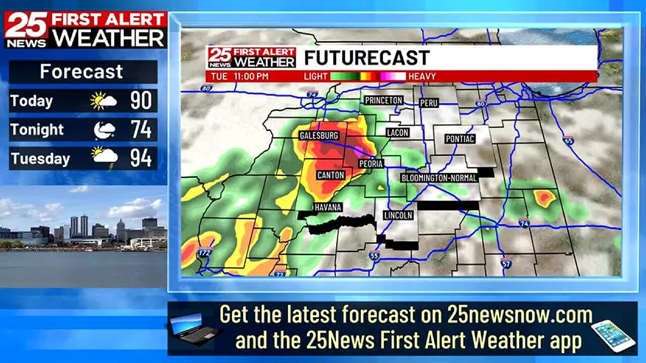 Steamy start to the week with storm chances on the way - YouTube