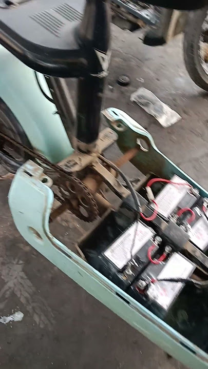 Sepeda listrik pake aki motor. Hasilnya mantap