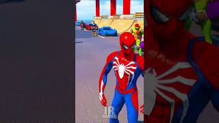 HOMEM ARANHA e AMIGOS NOVO DESAFIO PARKOUR!!! #shorts #spiderman