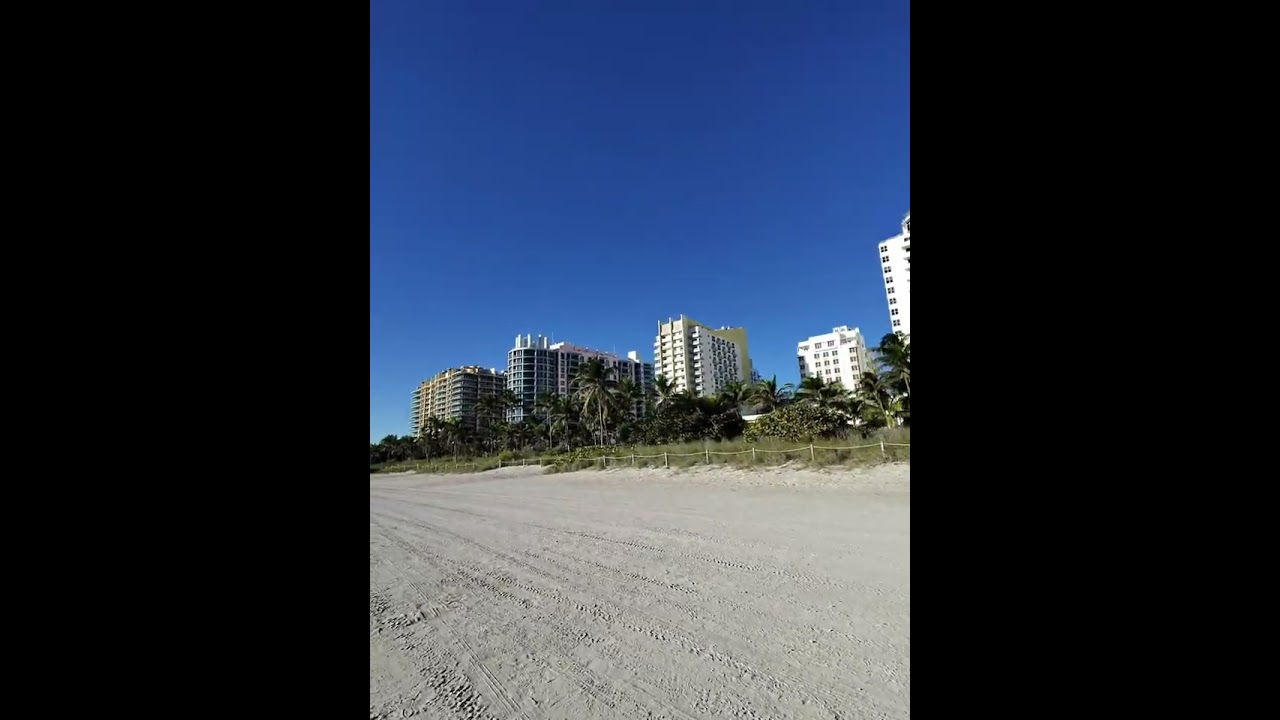 Miami beach sand walk  