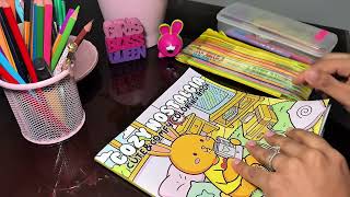 Cozy Coloring book Unboxing + Relaxing ASMR screenshot 4