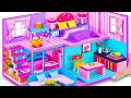 DIY Miniature Cardboard House ❤️ Build Two Story House with Bedroom, Bathroom, Kitchen, Living Room