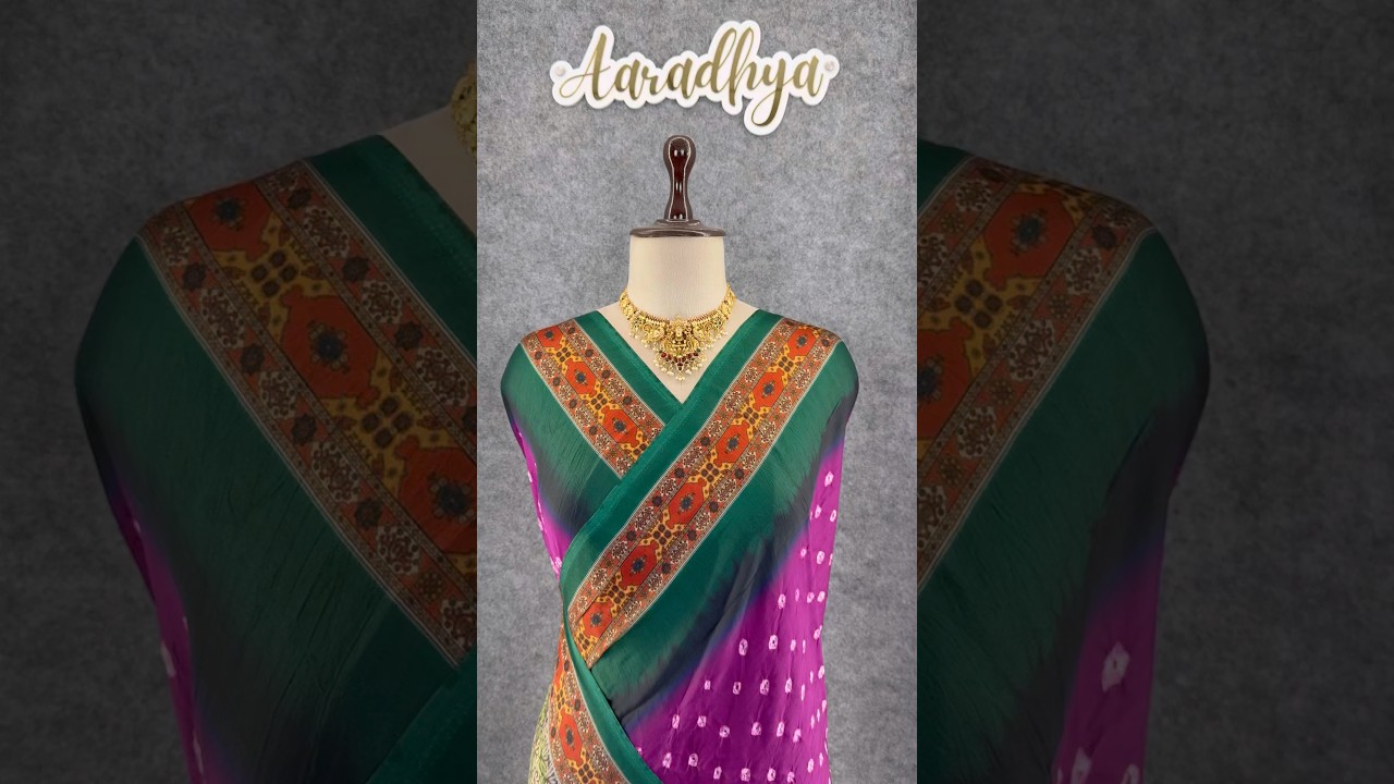 Pure Modal Silk Nakshi Pallu & Ajrakh Border Saree
