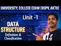Data Structure: Definition &amp; Classification | Examples |All Universities Most Repeated Exam Question