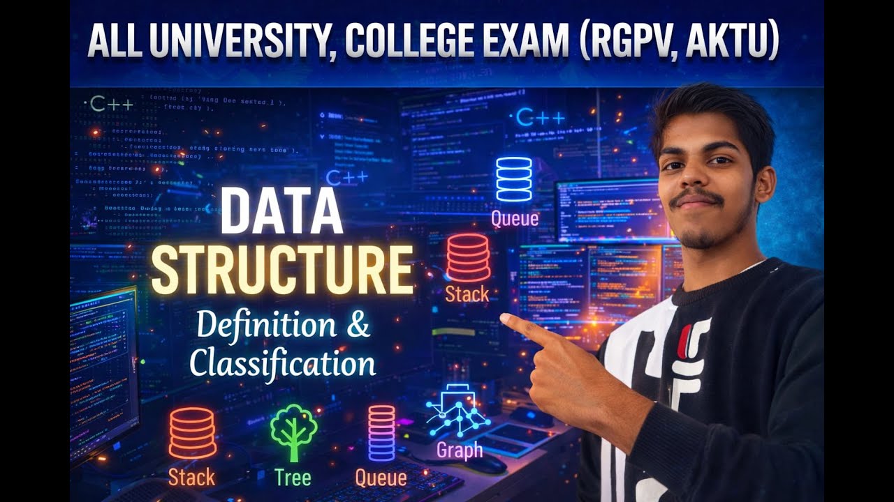 Data Structure: Definition & Classification | Examples |All Universities Most Repeated Exam Question