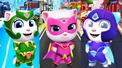 Talking Tom Hero Dash - Angela - 3 x Gameplay Android and IOS