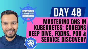 Day 48: How DNS Works in Kubernetes | CoreDNS, FQDNs, Pods & Services | CKA Course 2025