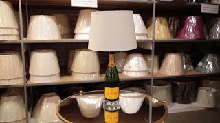DIY champagne bottle lamps-Luxury Living: Episode 5 Part 3