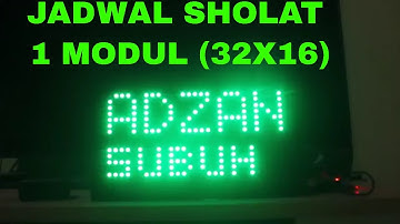 Jadwal Sholat Arduino Nano 1 Modul (Push Button Setting)