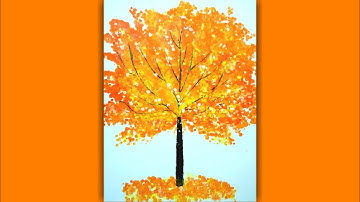 How to paint a maple tree for beginners | Happy Colours