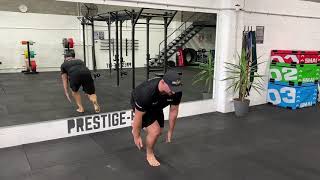 Alternating Heal Touch Squat demonstration