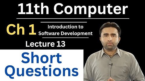 Short Questions | 11th Computer New Book Chapter 1 | Computer Class 11 chapter 1 Exercise | Qais Ali