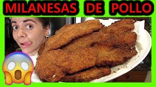 MILANESA DE POLLO RECETA FACIL  SIN HUEVO ?