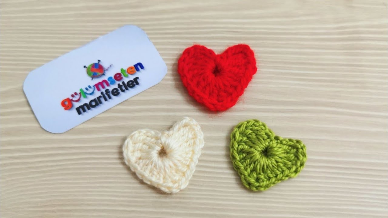 Tığ işi kolay örgü kalp yapımı / Örgü modelleri / Tığ işi kalp nasıl yapılır / El emeği Detaylı kalp