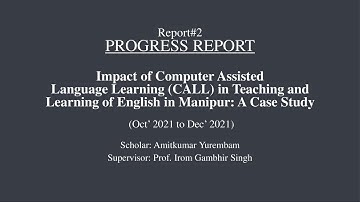 Progress Report Presentation | Ph.D | Research | Amitkumar Yurembam