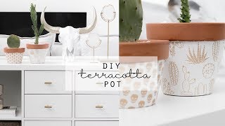 DIY Terracotta Pot Decorating | Quick \& Easy Decor Idea