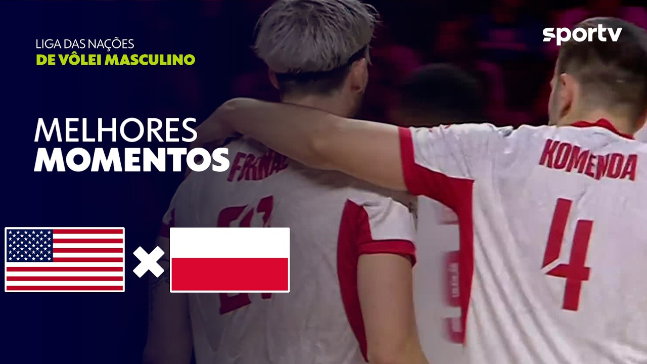 ESTADOS UNIDOS 0 X 3 POLÔNIA | MELHORES MOMENTOS | LIGA DAS NAÇÕES DE VÔLEI MASCULINO 2026 | sportv