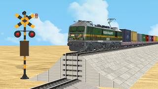 【踏切アニメ】複雑な電車 5 TRAIN | Fumikiri 3D Railroad Crossing Animation #1 #1million screenshot 1