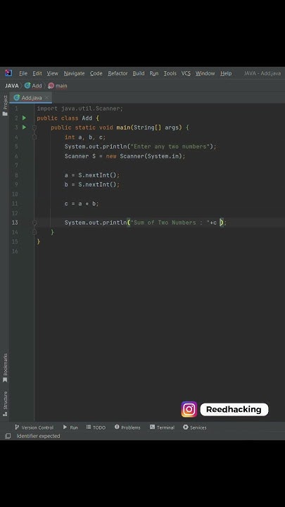 Java program for adding two numbers |Java Program example for beginners ...