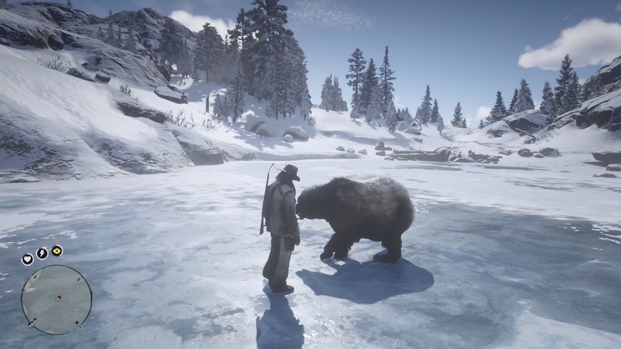klokke Kollega turnering Red Dead Redemption 2 staring down a grizzly - YouTube