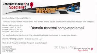 Disable Domain Auto Renewal