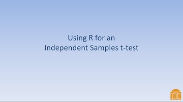 Using R for an Independent Samples t-test