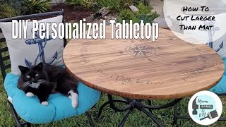 DIY Personalized Wood Tabletop ~ How To Make Large Stencil Using Your Cricut + Tricks For No Bleeds! by Mama Dares To DIY 2,001 views 2 years ago 12 minutes, 12 seconds